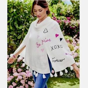 NWT Valentine Lilly Pulitzer Kip Wrap Poncho. SZ. SM/MD